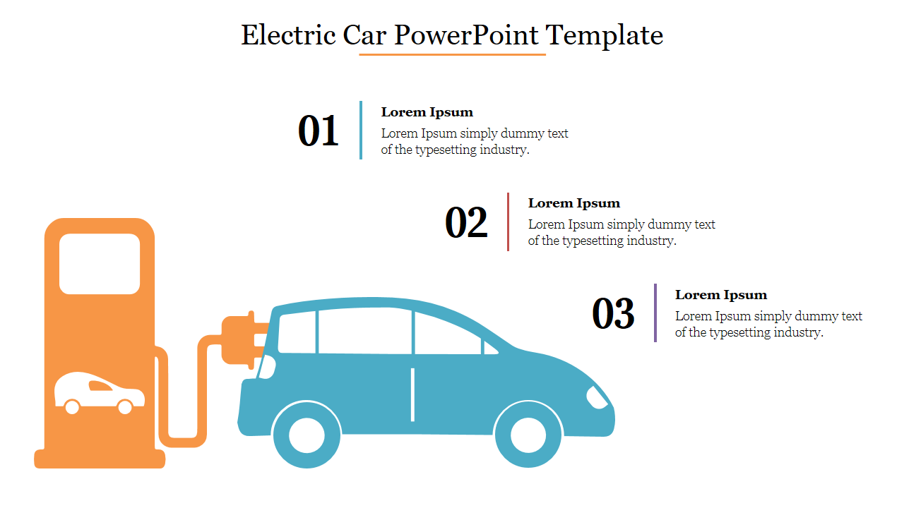 Creative Electric Car PowerPoint Template Slide